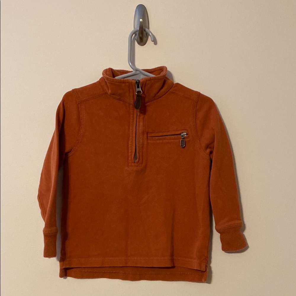 Crewcuts Rust Half-Zip Sweatshirt